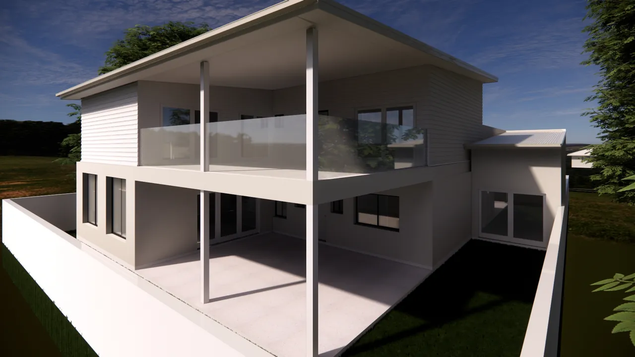Bokarina House — rear deck render
